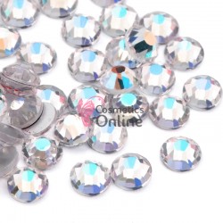 Strasuri din Cristale 100 bucati SC253 Argintii cu Reflexii Blue 1,3mm